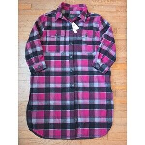 Sanctuary x Anthropologie Jacket Women's 2X Cora Plaid Shirt Jacket Shacket $189